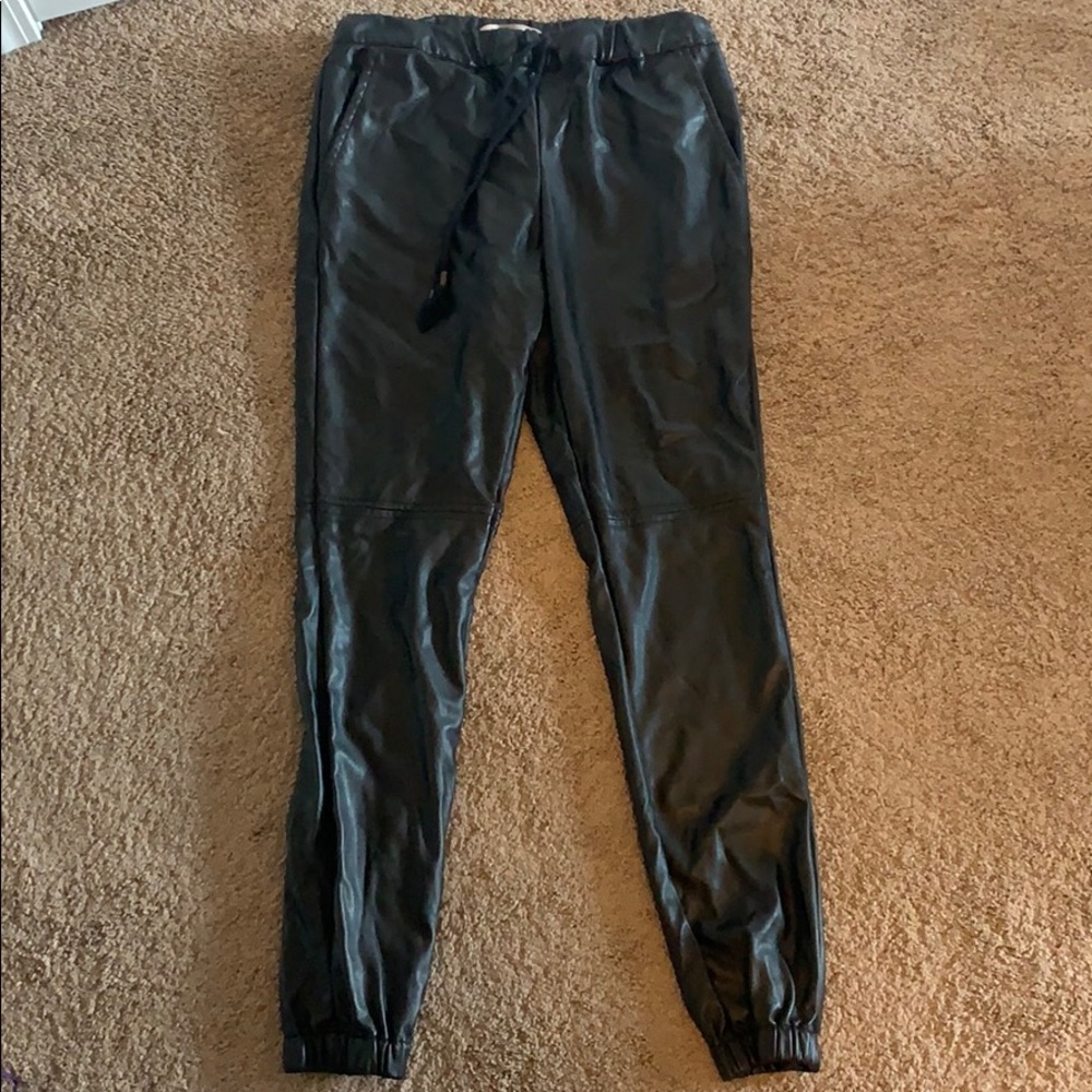 Leather Joggers